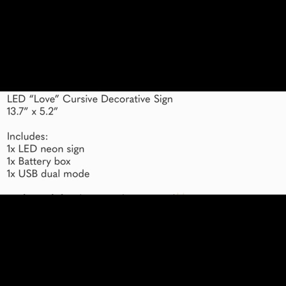 Neon LED Pink Love Light Sign - Picture 4 of 4